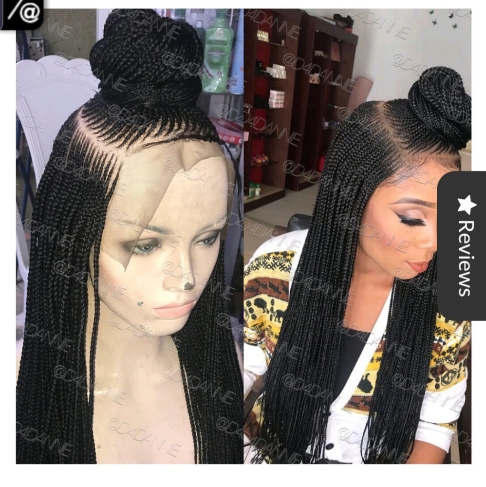 Braided wig with bun/ponytail